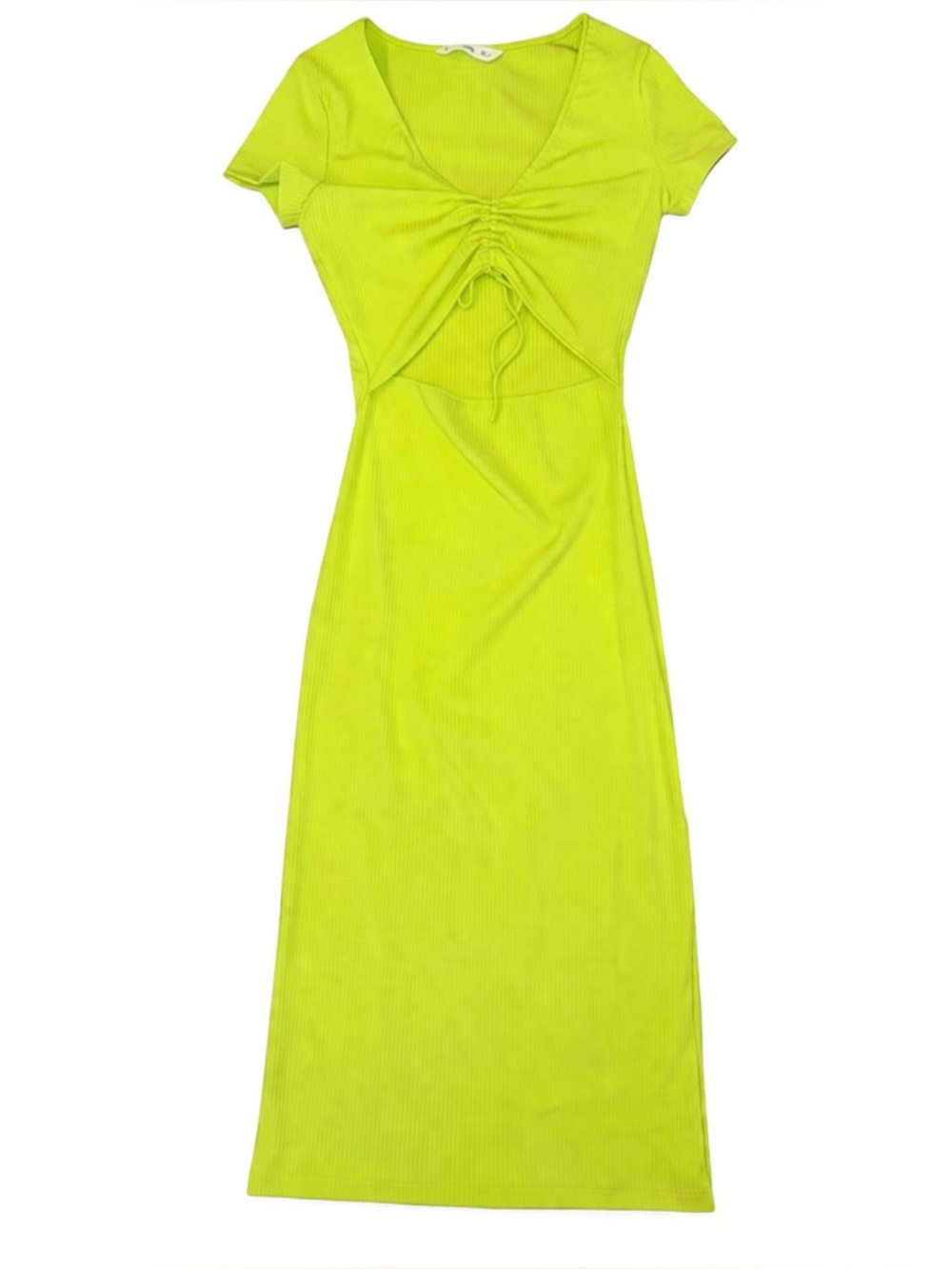 Mango Bright Green Dress with Cutout